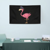 Pink-Flamingo-Pirat mit Eyepatal Halloween Banner (Messeveranstaltung)