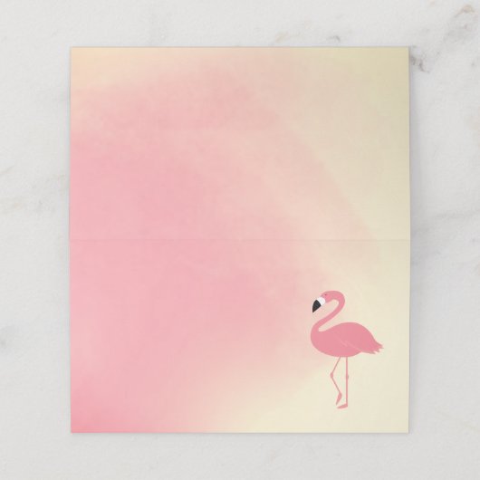 Pink Flamingo | PLATZKARTEN (Außenseite Aufgefaltet)