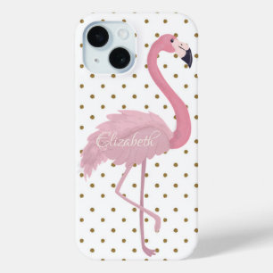 Pink Flamingo, Polka Dots Personalisiert Case-Mate iPhone Hülle