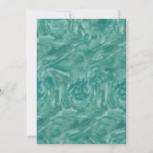 Pink Flamingo Pool Party Wasserfarbe Einladung (Rückseite)