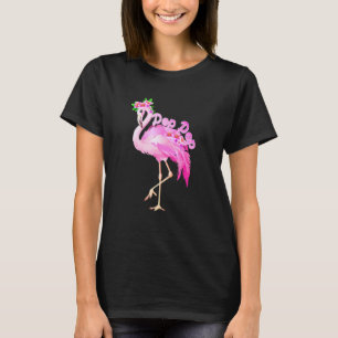 Pink Flamingo Pop Pop Vogel Weihnachten passend Fa T-Shirt