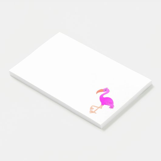 Pink Flamingo Post it Notes Post-it Klebezettel (angewinkelt)