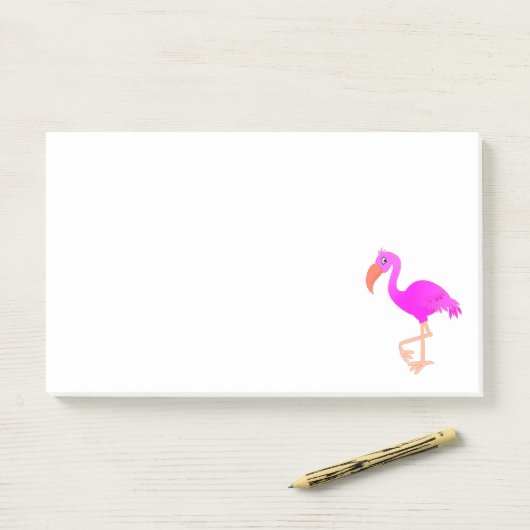 Pink Flamingo Post it Notes Post-it Klebezettel (Auf Schreibtisch)