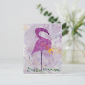 Pink Flamingo Postcard Postkarte (Stehend Vorderseite)