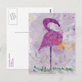 Pink Flamingo Postcard Postkarte (Vorne/Hinten)
