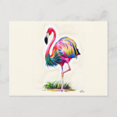 Pink Flamingo Postcard Postkarte (Vorderseite)