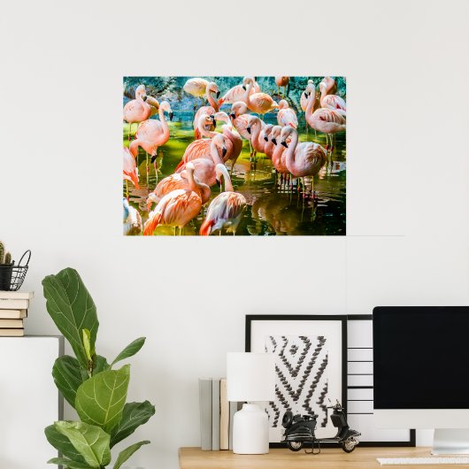 Pink Flamingo Poster (Heimbüro)