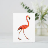 Pink Flamingo Postkarte (Stehend Vorderseite)