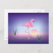 Pink Flamingo Postkarte (Vorne/Hinten)