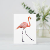 Pink Flamingo Postkarte (Stehend Vorderseite)