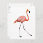 Pink Flamingo Postkarte (Vorne/Hinten)