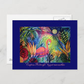 Pink Flamingo Postkarte (Vorne/Hinten)