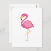 Pink Flamingo Postkarte (Vorne/Hinten)