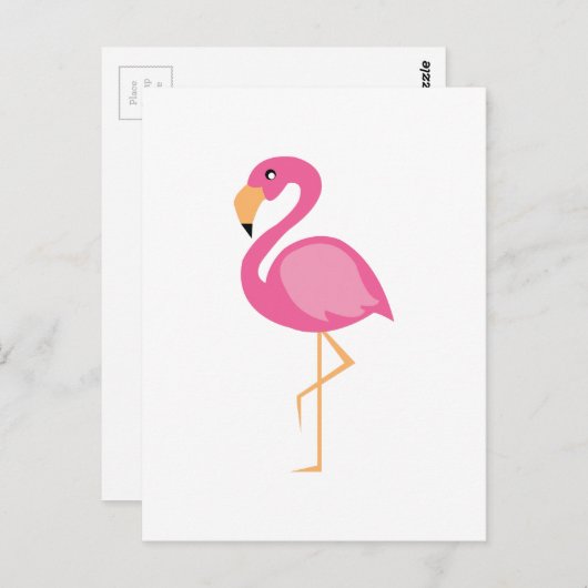 Pink Flamingo Postkarte (Vorne/Hinten)