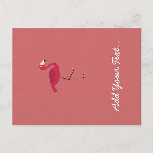 Pink Flamingo Postkarte (Vorderseite)