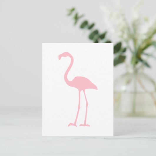 Pink Flamingo Postkarte (Stehend Vorderseite)