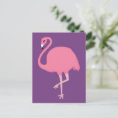 Pink Flamingo Postkarte (Stehend Vorderseite)