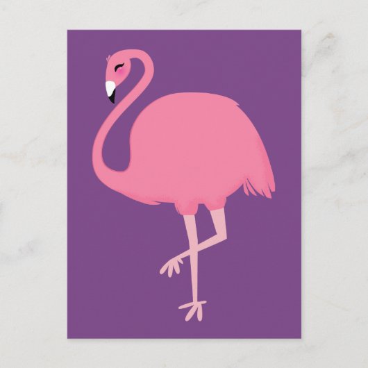 Pink Flamingo Postkarte (Vorderseite)