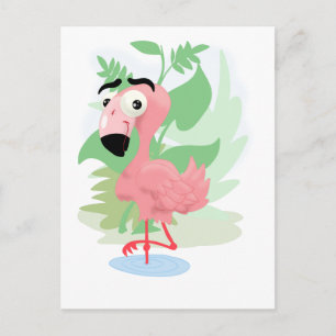 Pink Flamingo Postkarte