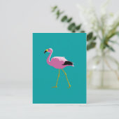 Pink Flamingo Postkarte (Stehend Vorderseite)