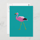Pink Flamingo Postkarte (Vorne/Hinten)