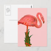 Pink Flamingo Postkarte (Vorne/Hinten)