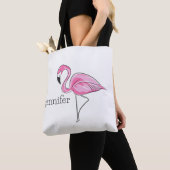 Pink Flamingo Preppy Personalisiert Tasche (Von Nahem)