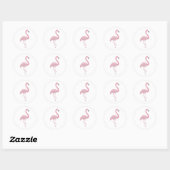 Pink Flamingo Runder Aufkleber (Blatt)