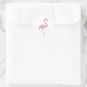 Pink Flamingo Runder Aufkleber (Tasche)