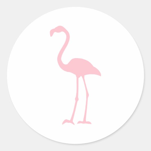 Pink Flamingo Runder Aufkleber (Vorderseite)