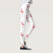 Pink Flamingo Santa Claus Pattern Leggings (Rechts)