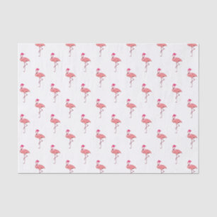 Pink Flamingo Santa Claus Pattern Seidenpapier