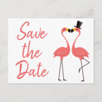 Pink Flamingo Save the Date Verlobung Hochzeit