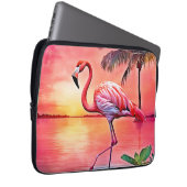 Pink Flamingo Scene Design Laptopschutzhülle (Vorne Rechts)
