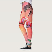 Pink Flamingo Scene Design Leggings (Links)