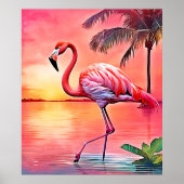 Pink Flamingo Scene Design Poster (Vorne)