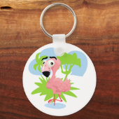 Pink Flamingo Schlüsselanhänger (Vorderseite)