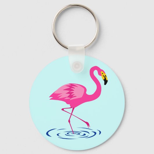 Pink Flamingo Schlüsselanhänger (Vorderseite)