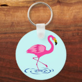 Pink Flamingo Schlüsselanhänger (Vorderseite)