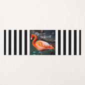 Pink Flamingo Schwarz-weiß Stripe Dare Different Yogamatte (Vorderseite (Horizontal))