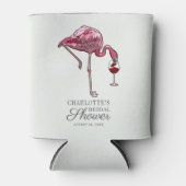 Pink Flamingo Script Summer Brautparty Custom Dosenkühler (Vorderseite)
