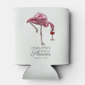 Pink Flamingo Script Summer Brautparty Custom Dosenkühler (Rückseite)