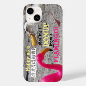 Pink Flamingo Seagull Donut Beach Spaß Case-Mate iPhone Hülle (Rückseite)