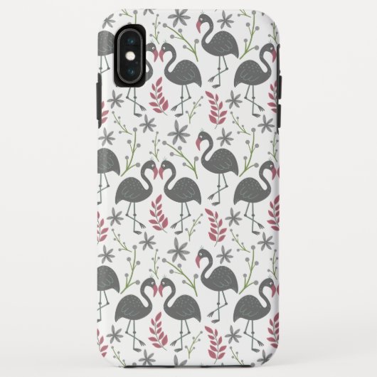 Pink flamingo seamless pattern flowers, leaves Case-Mate iPhone hülle (Rückseite)
