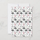 Pink flamingo seamless pattern flowers, leaves karte (Rückseite)