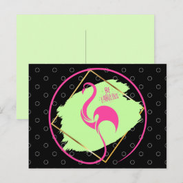 Pink Flamingo sein fabelhaftes inspirierendes Spri Postkarte