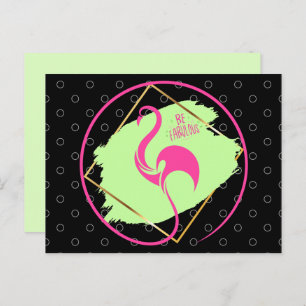 Pink Flamingo sein fabelhaftes inspirierendes Spri Postkarte