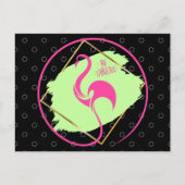 Pink Flamingo sein fabelhaftes inspirierendes Spri Postkarte (Vorderseite)