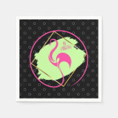 Pink Flamingo sein fabelhaftes inspirierendes Spri Serviette (Vorderseite)