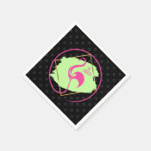 Pink Flamingo sein fabelhaftes inspirierendes Spri Serviette (Ecke)